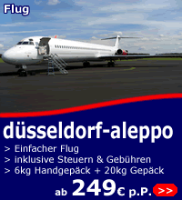 fl&uuml;ge d&uuml;sseldorf-aleppo ab 249 euro