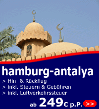 fl&uuml;ge hamburg-antalya ab 249 euro