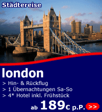St&auml;dtereise London ab 189 Euro